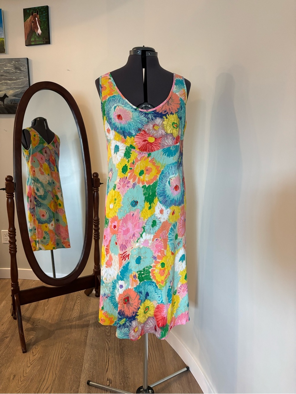 Vintage Hula Moon by Jams World
Sleeveless Floral Tank Dress in Multicolor